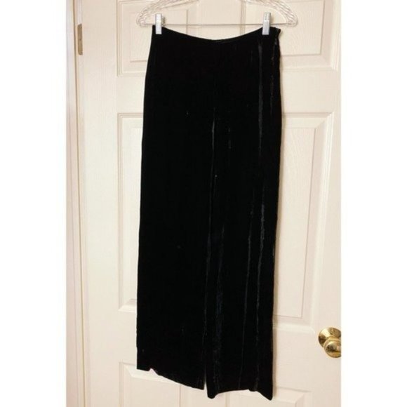 ARMANI COLLEZIONI Size 34 Black Velvet Belted Casual Pants main image 0